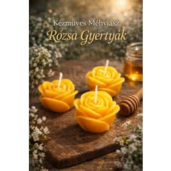 Rózsa formájú méhviasz gyertya
