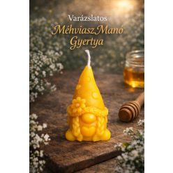 Varázslatos Méhviasz Manó Gyertya – Virágdíszes